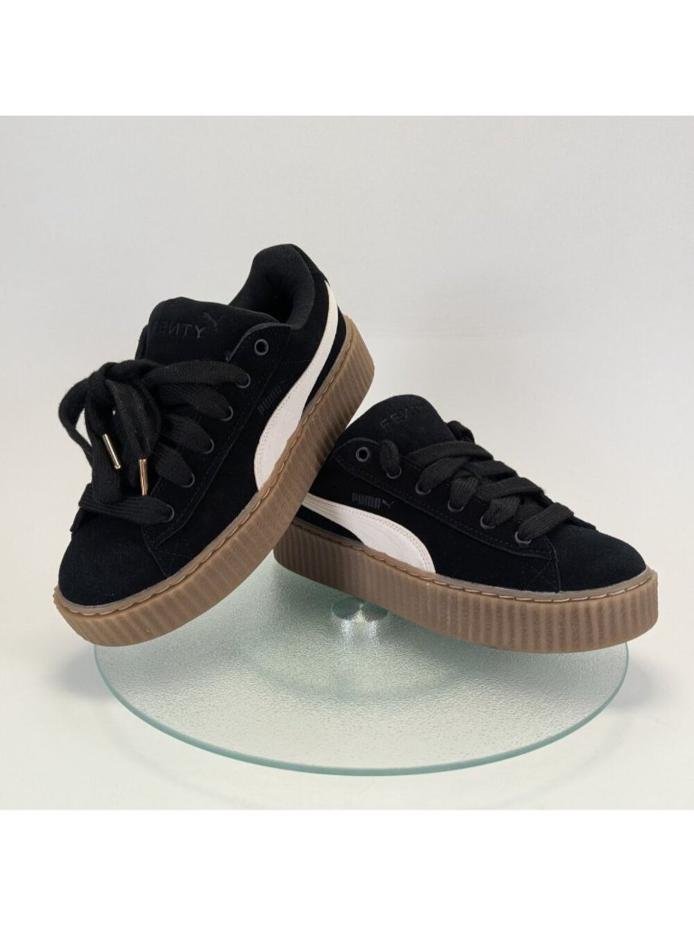 Puma x Rihanna Fenty Creeper Platform Shoes Womens 8.5 Black White Gum 399332-01 - Picture 12 of 12